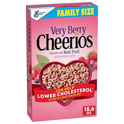 Very Berry Cheerios cereales de desayuno con avena sin gluten 186 onzas