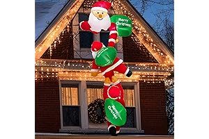 OurWarm 8FT Climbing Santas Christmas Inflatable Yard Decoration