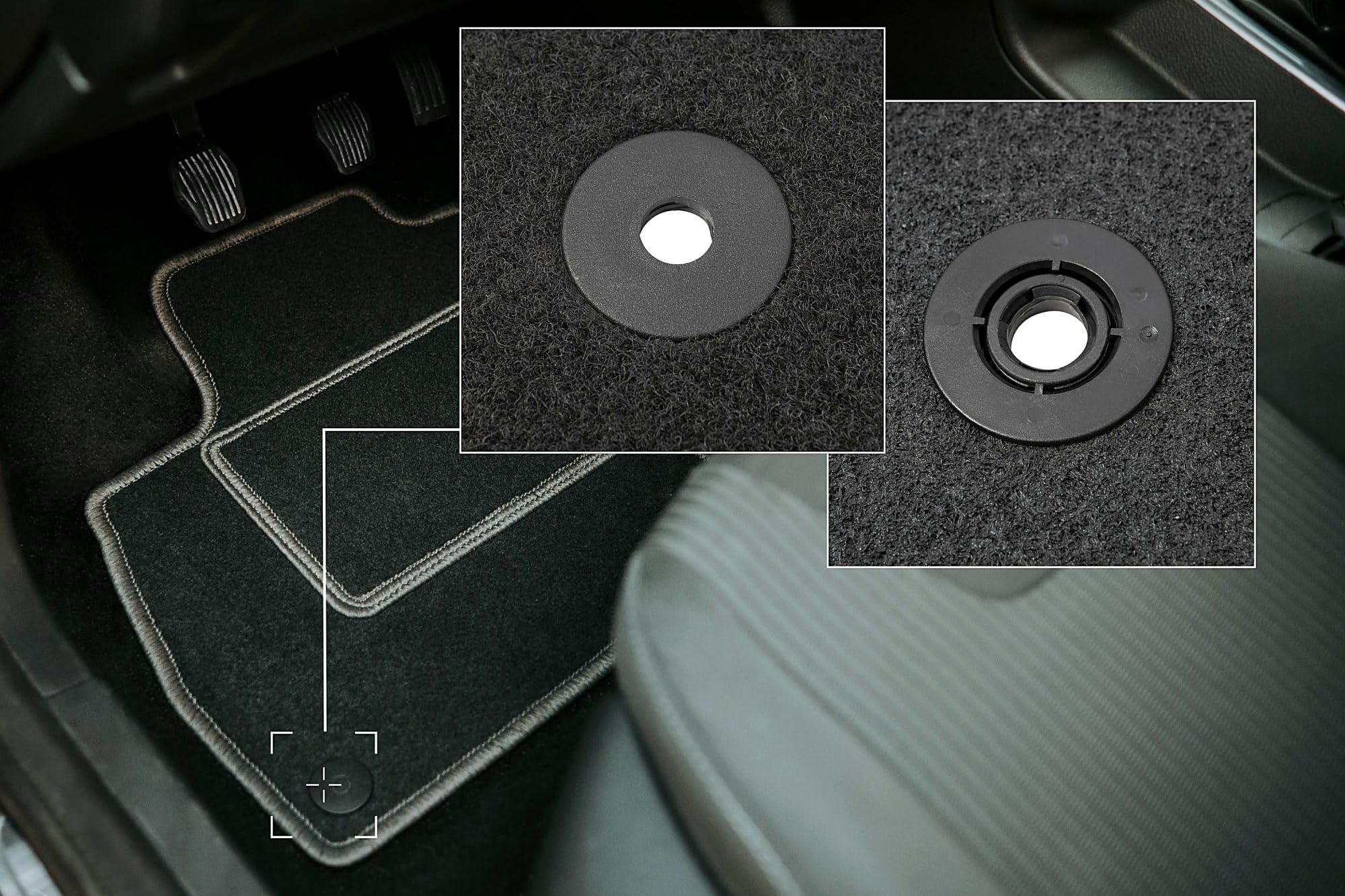 Alfombrillas para Coche de Terciopelo de Color Grafito, Ajuste Peugeot 308 II Combi, SW (2013-) 4 Piezas