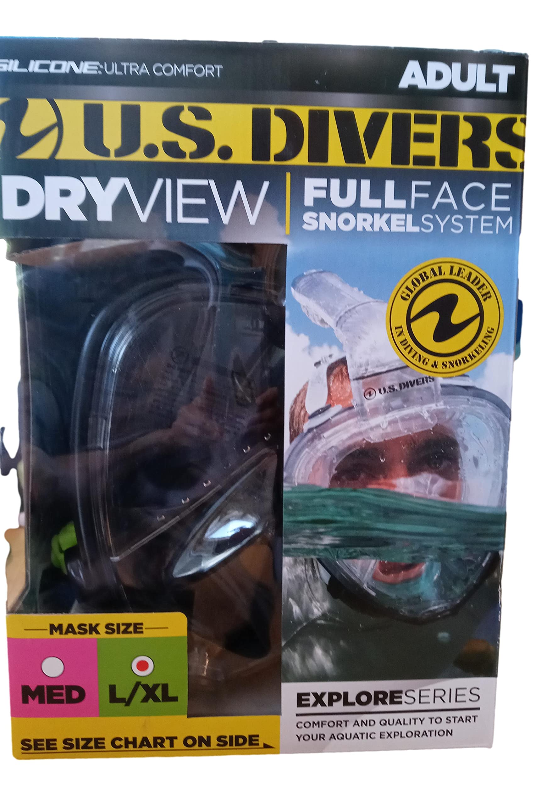U.S Divers Dryview Full Face Snorkel System Adult (L/XL)