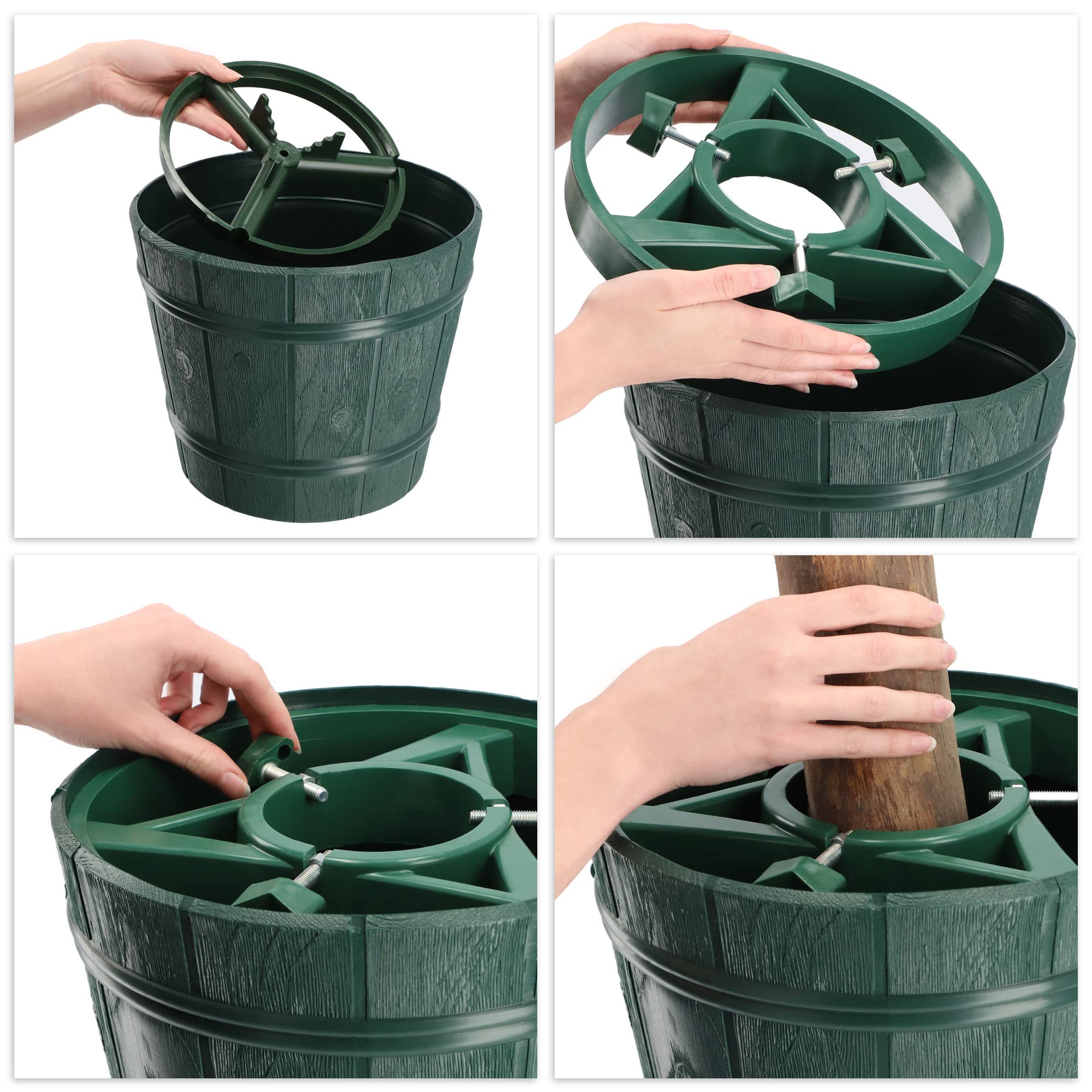 KADAX Support pour sapin de Noël, support pour arbre de Noël en plastique, support pour sapin de Noël en deux versions de couleur, support en plastique pour un sapin de Noël (hauteur de l'arbre