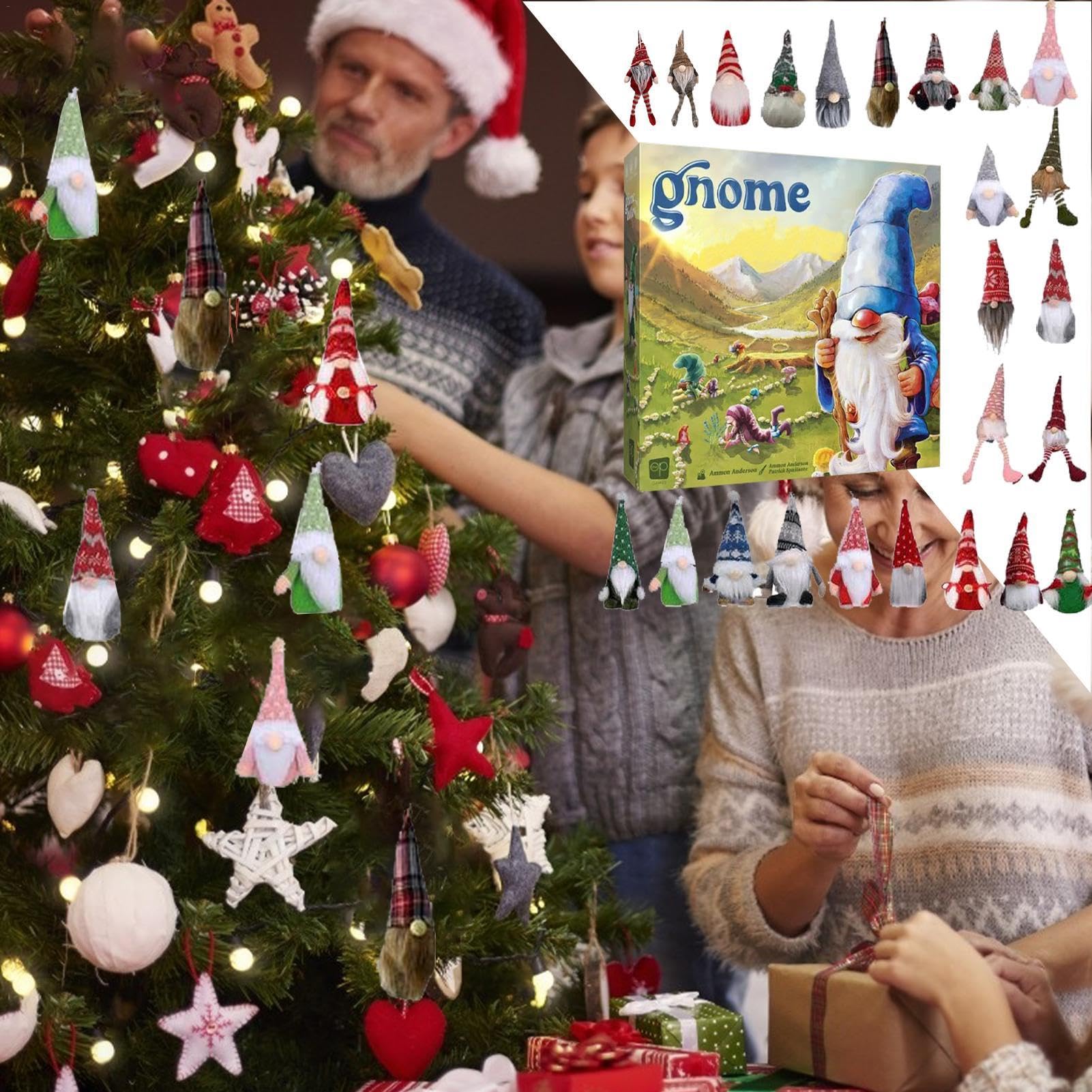 Świąteczny kalendarz adwentowy Gnome,Kalendarz adwentowy świąteczny Gnome