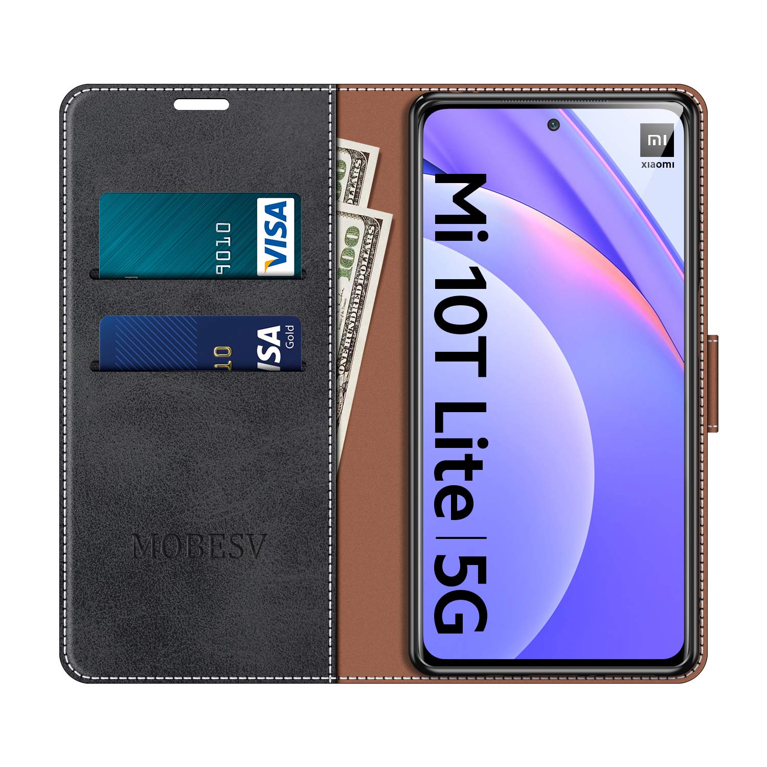 Cover A Libro Portafoglio Per Xiaomi Mi 10T Pro 5G – Pelle PU Premium Con Chiusura Magnetica E Slot (Rosso)