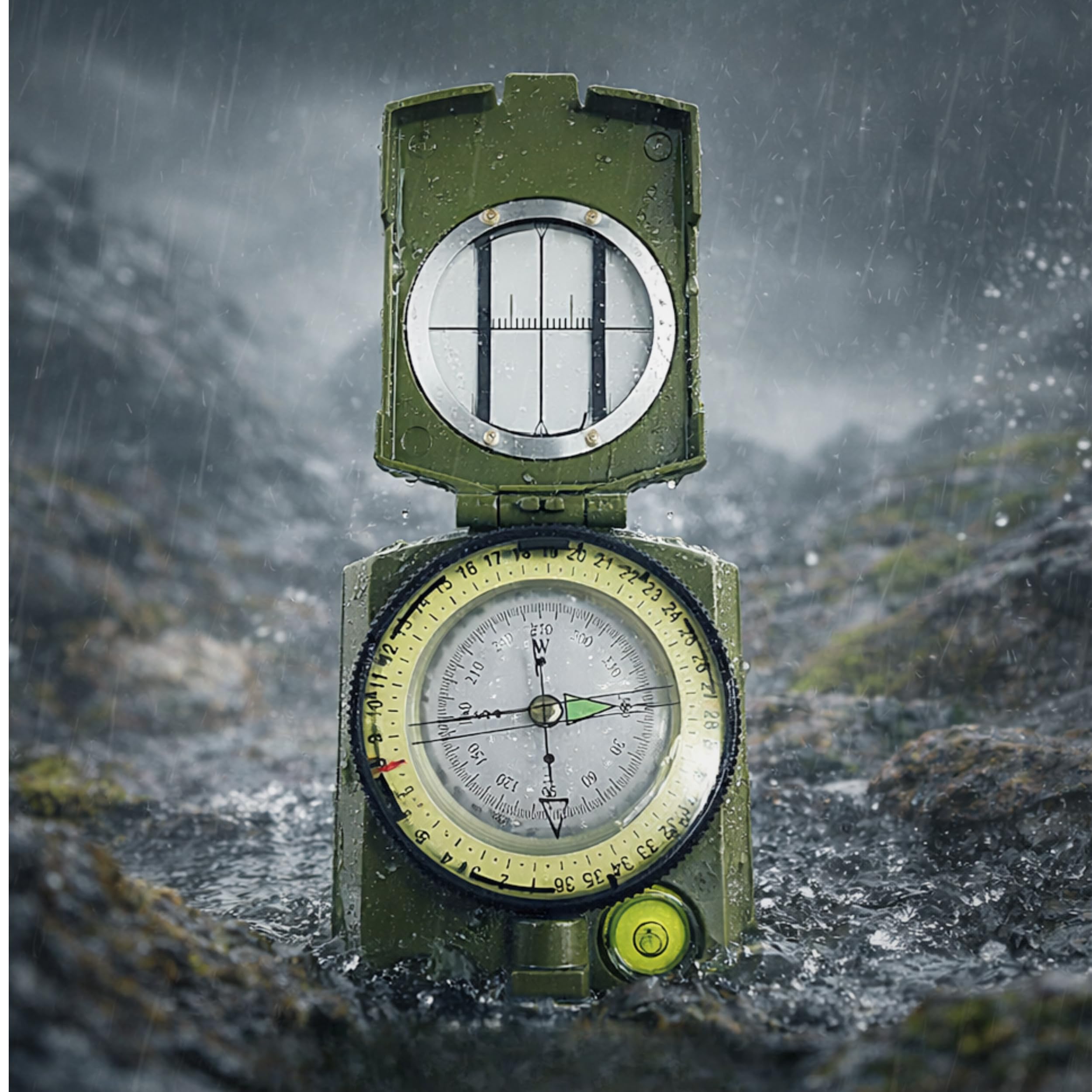 Plus Value Higly Accurate Waterproof Military Lensatic Compass with Carry Bag for Vastu, Checking Directions-picture-28