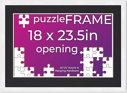 Miniatura 27 de Poster Palooza Kit de marco de rompecabezas de 26.5 x 38.5 pulgadas, incluye hojas de pegamento para rompecabezas, marco de rompecabezas de madera