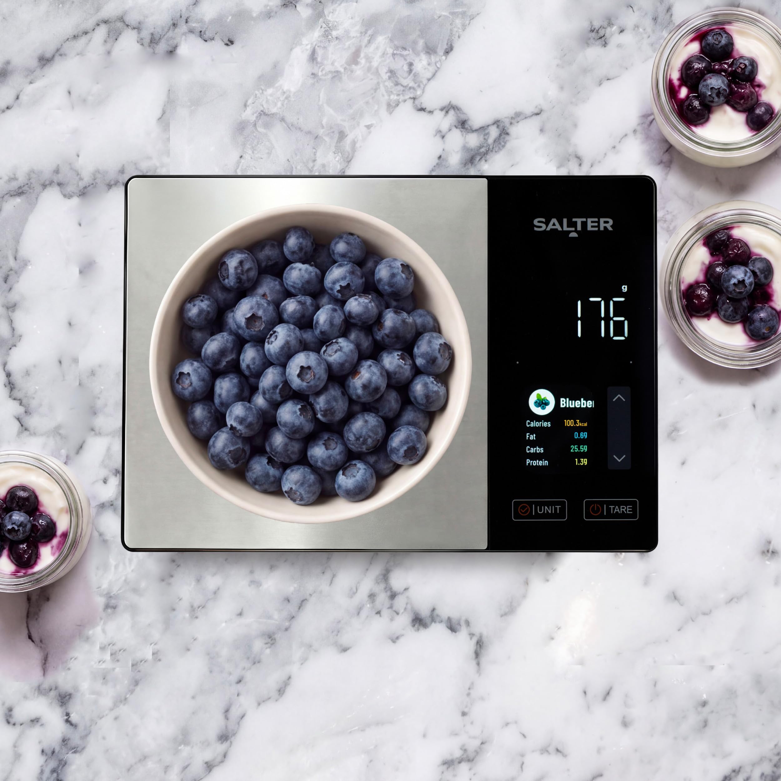 Salter Balance Nährwert-Küchenwaage 5 kg, Bluetooth-App