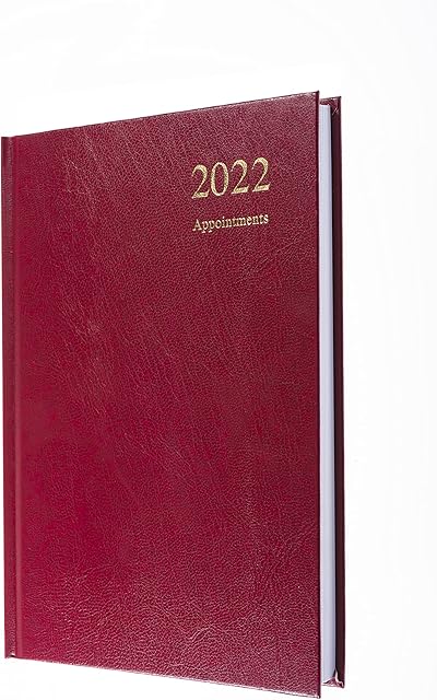Collins Essential A5 Day to Page Appt 2022 Diary - Maroon