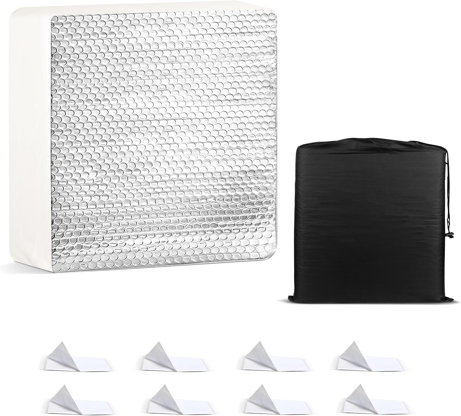 EcoNour RV Vent Insulator, 14" x 14" RV Skylight Cover Reflective Insulation, Camper Roof Vent Pillow, Travel Trailer & Motorhome, Blocks Heat & Cold, Easy-Install Foam Vent Cover