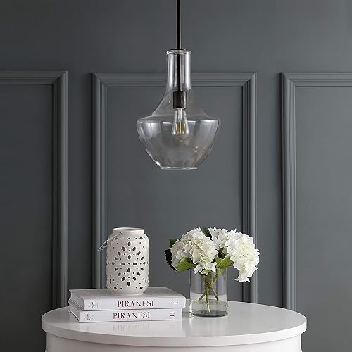 Miniatura 3 de JONATHAN Y JYL6400B - Colgante LED de vidriometal de 10.5 pulgadas, estilo casa de campo, contemporáneo, regulable, comedor, sala de estar, cocina,