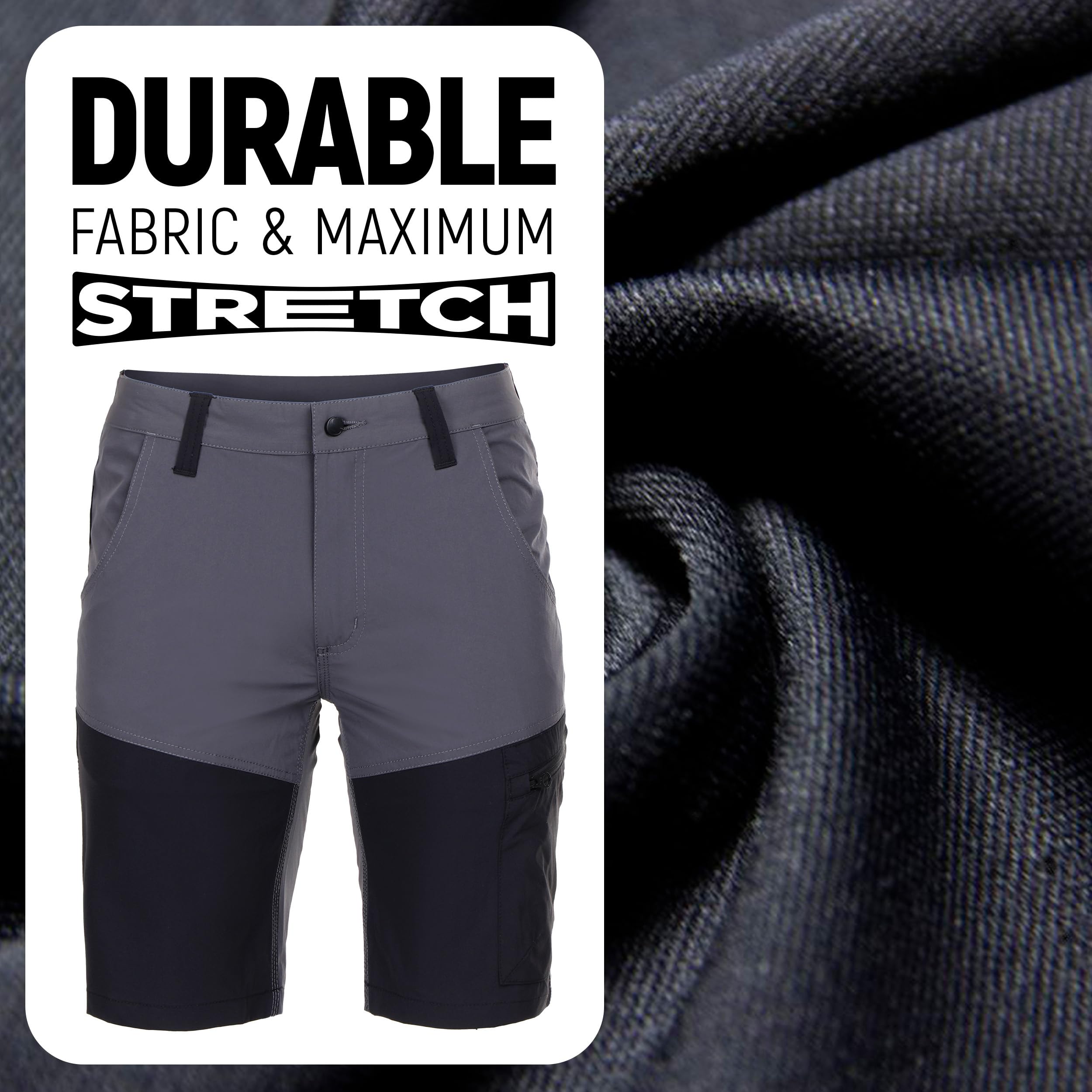 Stenso Nox Pantalones Cortos Trabajo Hombre Elasticos - Bermudas Trabajo Hombre Stretch