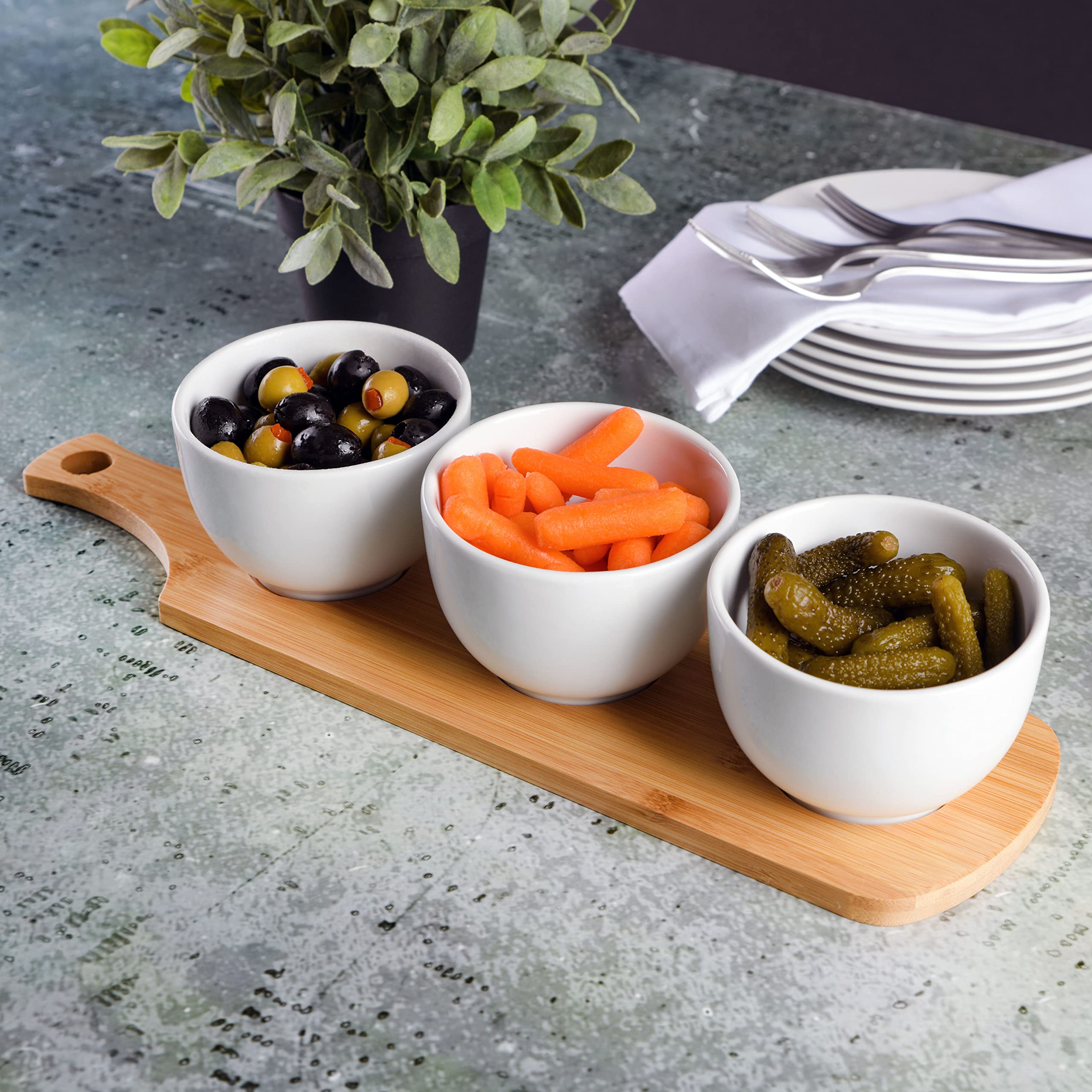 Amazon.com | Gibson Home Gracious Dining Dinnerware, 3pc Tidbit