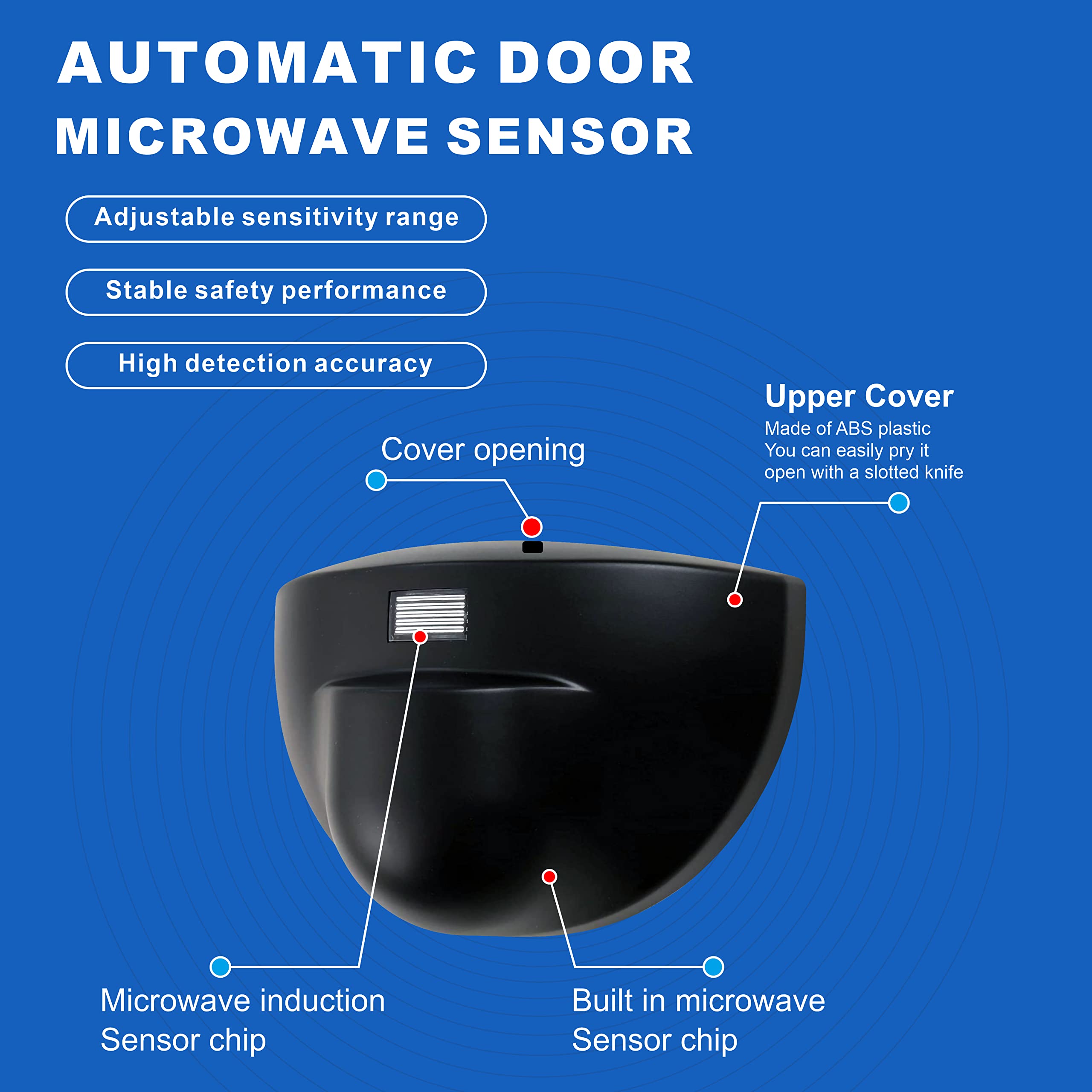 Snapklik.com : Automatic Door Motion Sensor Microwave Detector For ...