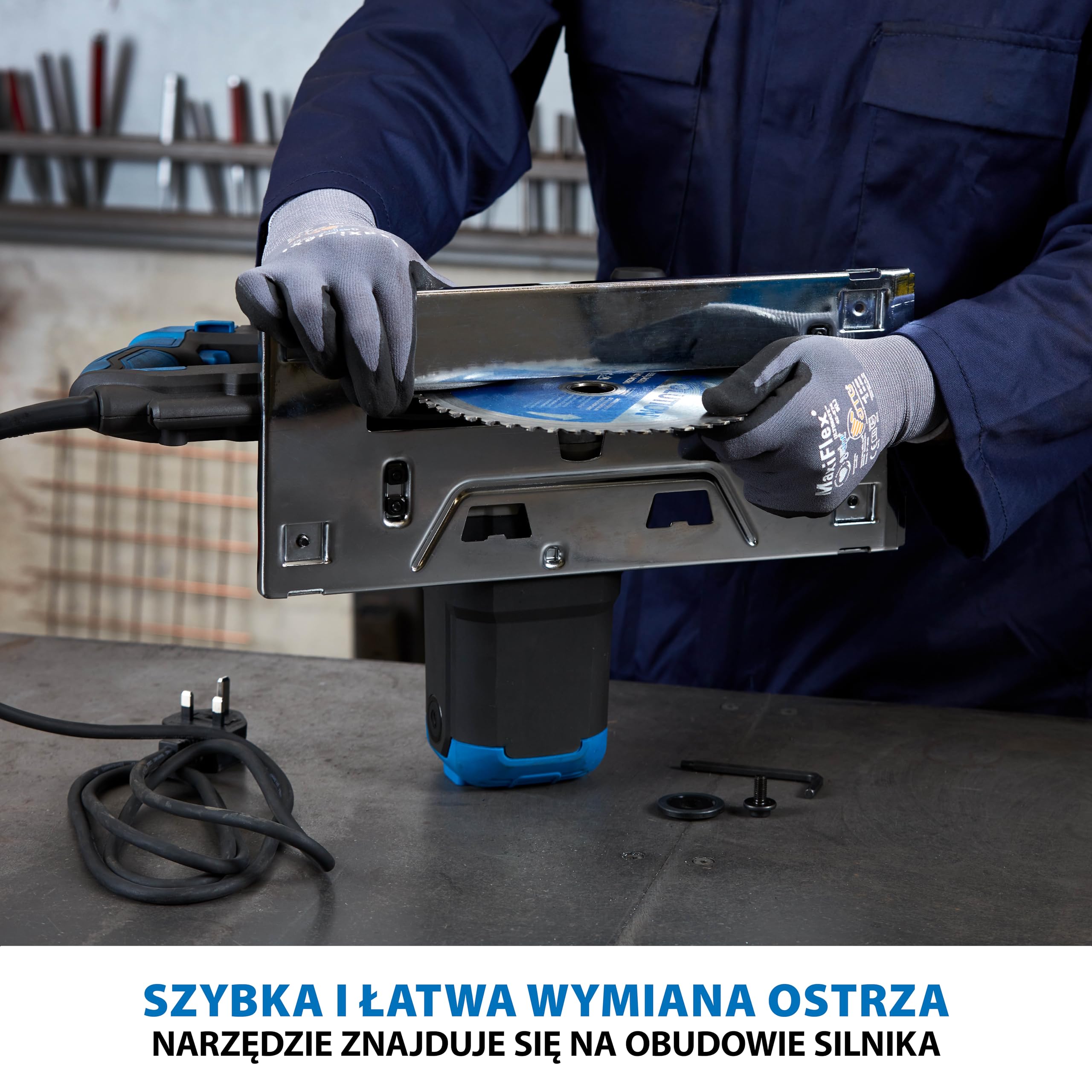 Evolution Piła Tarczowa S210CCS | Scie Circulaire Do Metalu 1800 W Z Tarczą Ø 210 mm | Tnie Stal Konstrukcyjną | Kompatybilna Z Szynami | Na Zimno