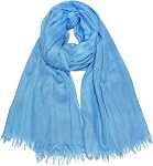 Écharpes d'été pour femmes en coton, légères, grandes, châle en gaze longue, couverture de plage simple 75 po × 43 po