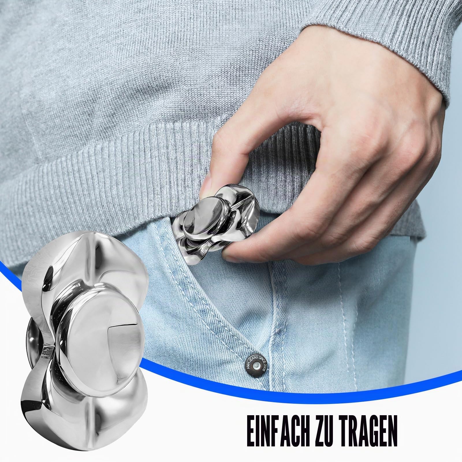 Fidget Toys Erwachsene,Push Slider Card,Magnet Dekompression Toy,Minimalistisches Modernes Design,sensorisches Spielzeug aus Metall für ADHS Autismus,Bürospielzeug