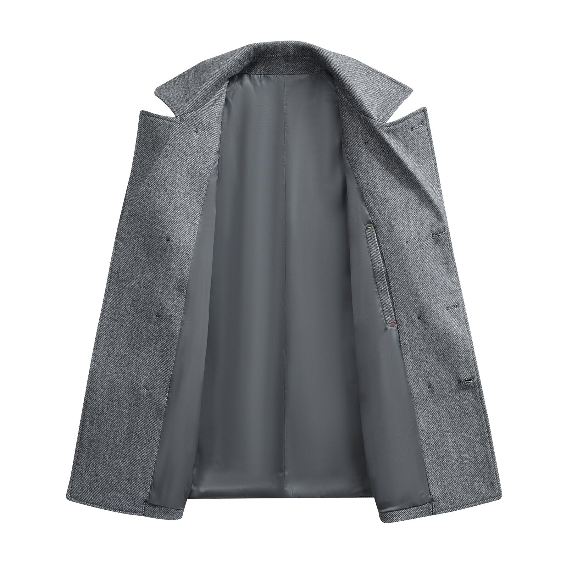 Allthemen Abrigo para Hombre Chaqueta Larga Slim Fit Abrigo De Lana De Invierno Abrigo De Transición Grueso para Hombre