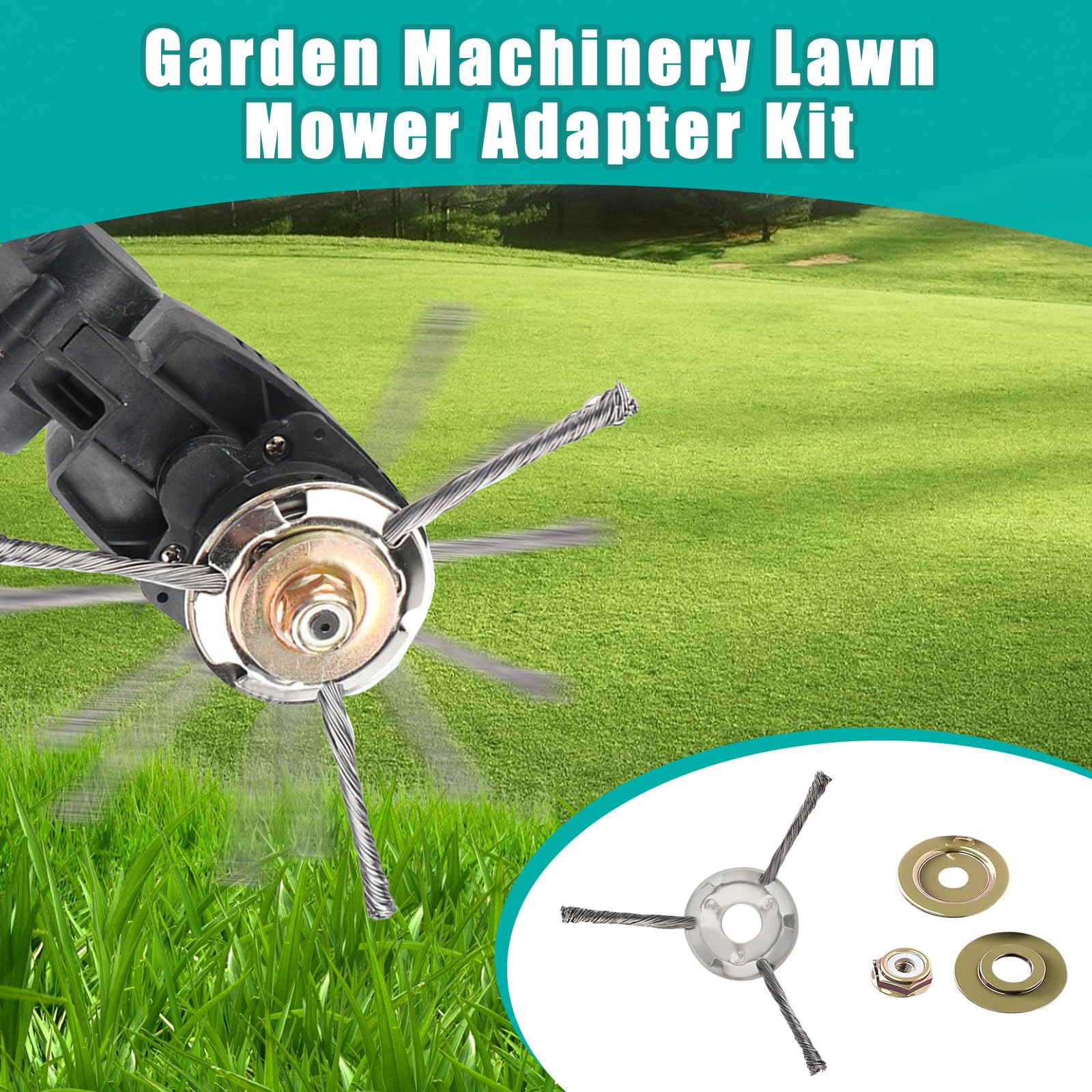 3 Teste Per Decespugliatore In Filo Acciaio - Spazzola Diserbo, Ø180mm, Per Giardino