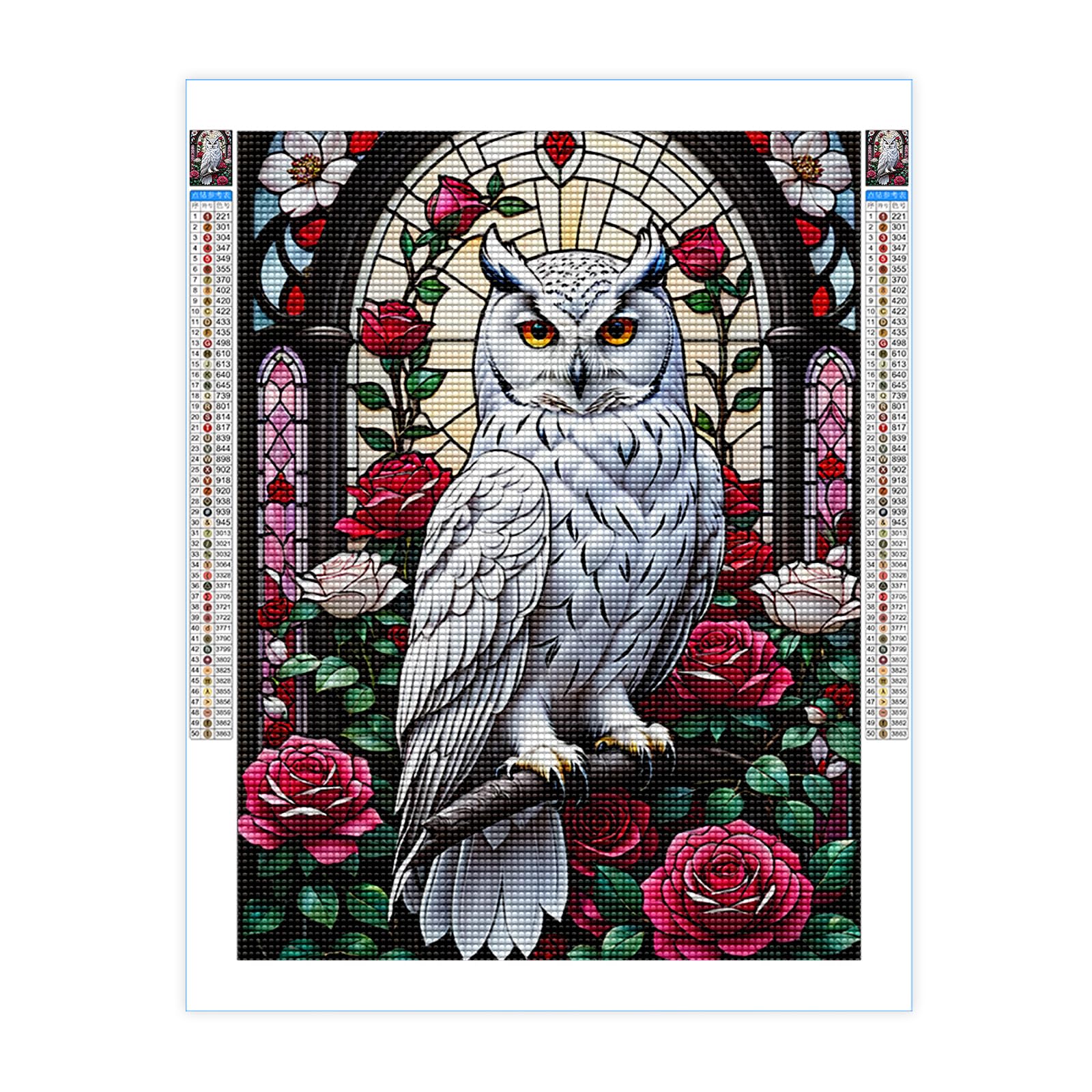 MARKFACE Flower Owl Diamond Art Painting Kits,Colored Animal Diamond Painting DIY Diamond Art Kits for Beginners Adults Gifts Full Drill 5D Diamond Dots Wall Home Decor