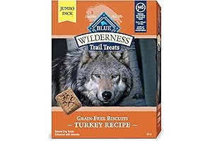 Blue Buffalo Wilderness Trail Treats Crunchy Grain-Free Large Dog Biscuits, Turkey Flavor, 36 Oz. Box