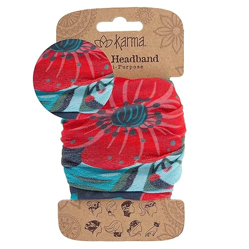 Miniatura 5 de Karma Diadema de color para mujer, ancha, diadema de tela y bufanda elástica para el cabello, color