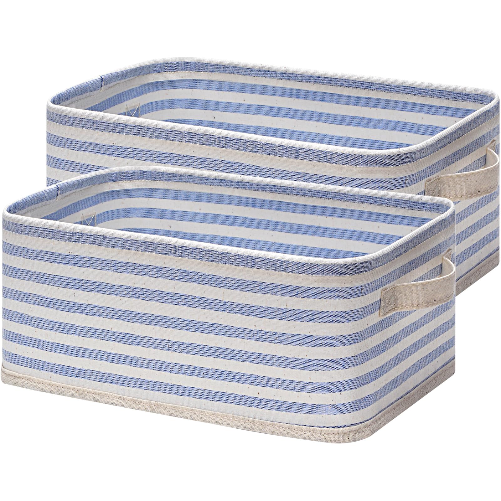 Amazon｜収納かご 2個セット 幅30×奥行20×高さ13cm 折り畳み 収納 