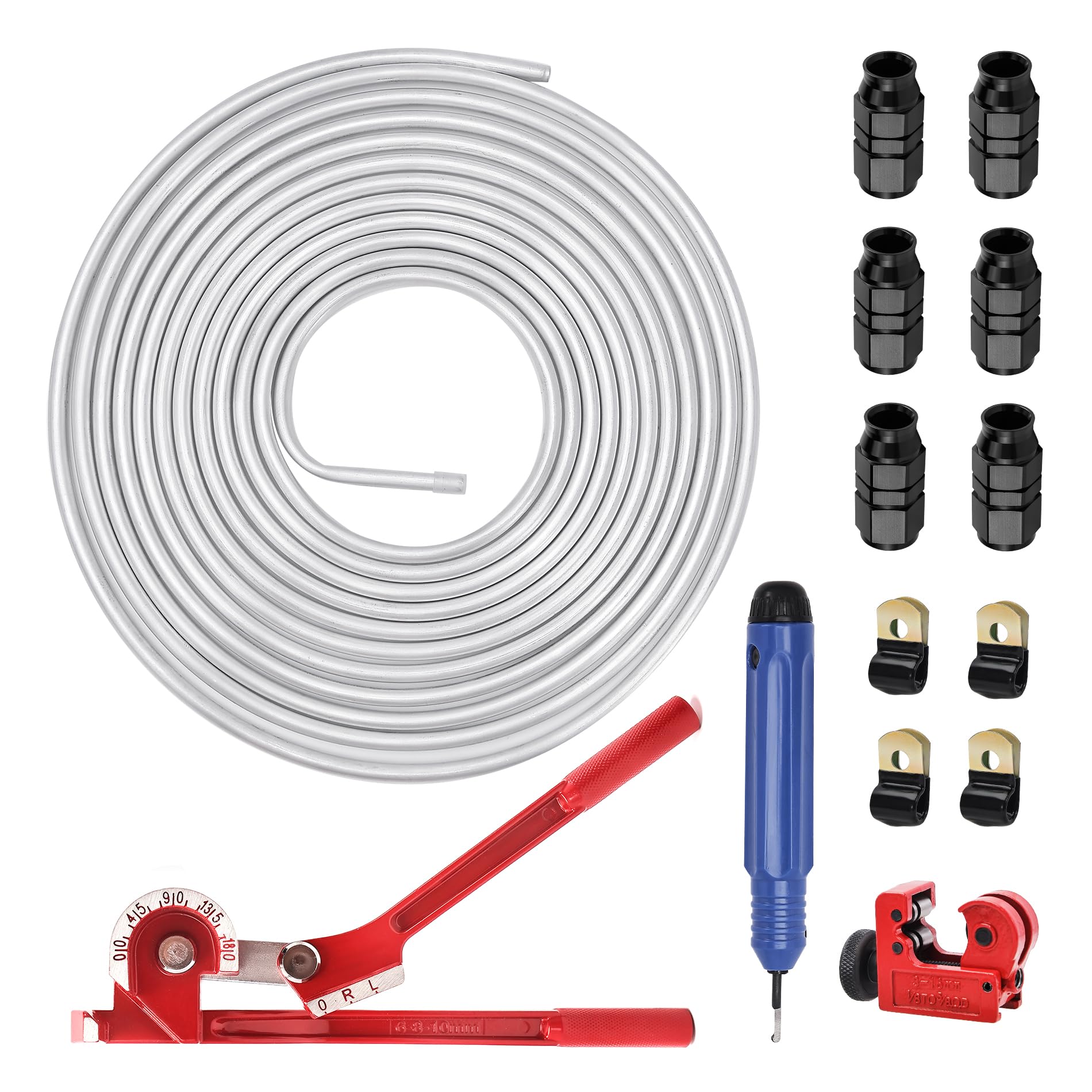 3/8 Inch Aluminum Fuel Line Hard Tube | 16 Foot Coil | 650 PSI Rating For Automotive Fuel Systems