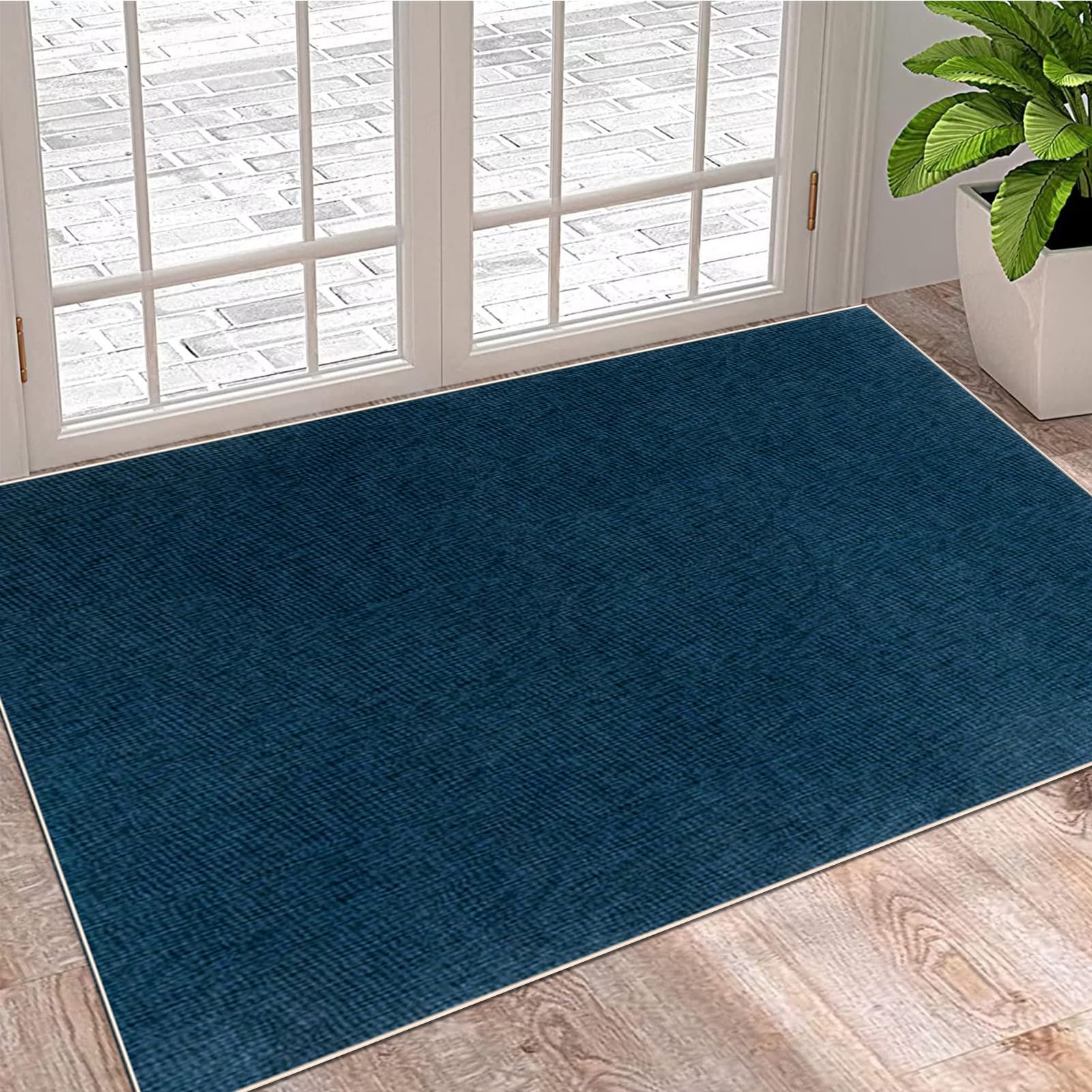 Tappeto Passatoia Per Corridoio E Cucina, 40x200 Cm, Antiscivolo, Lavabile, In Poliestere E Gomma, Nero