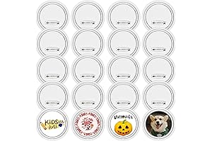 20-Pack Acrylic Badge Buttons for DIY Creativity