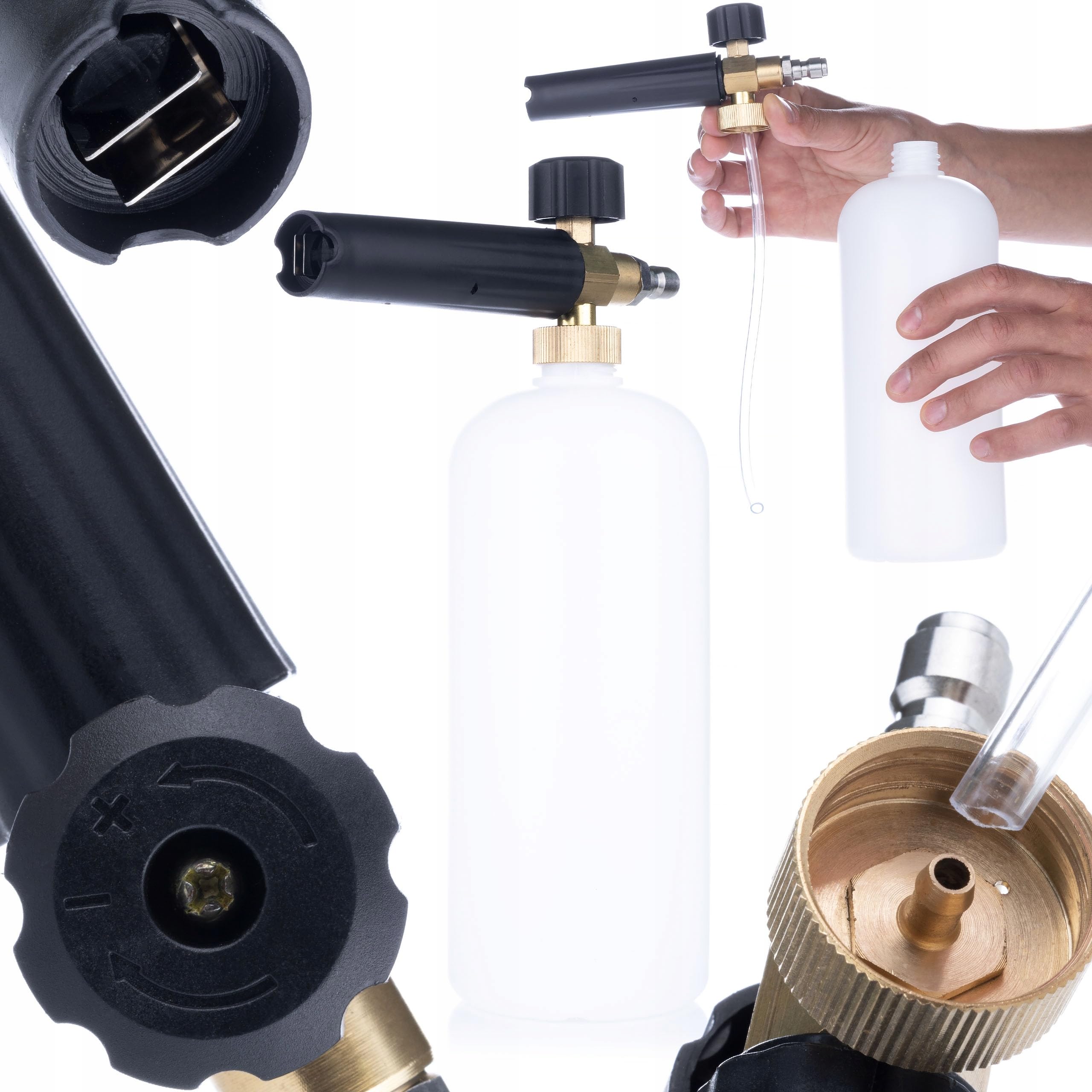 Rosfix Juego de pistolas de espuma 1000 ml compatible con Kärcher K2-K7