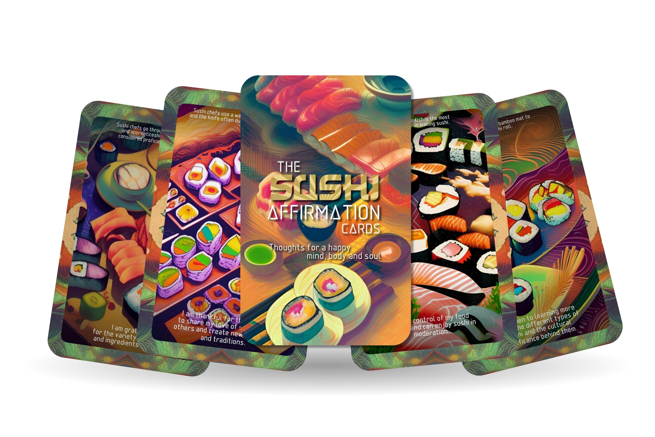 Ibiza Tarot The Sushi Affirmation Cards - Thoughts for a happy mind, body and soul English