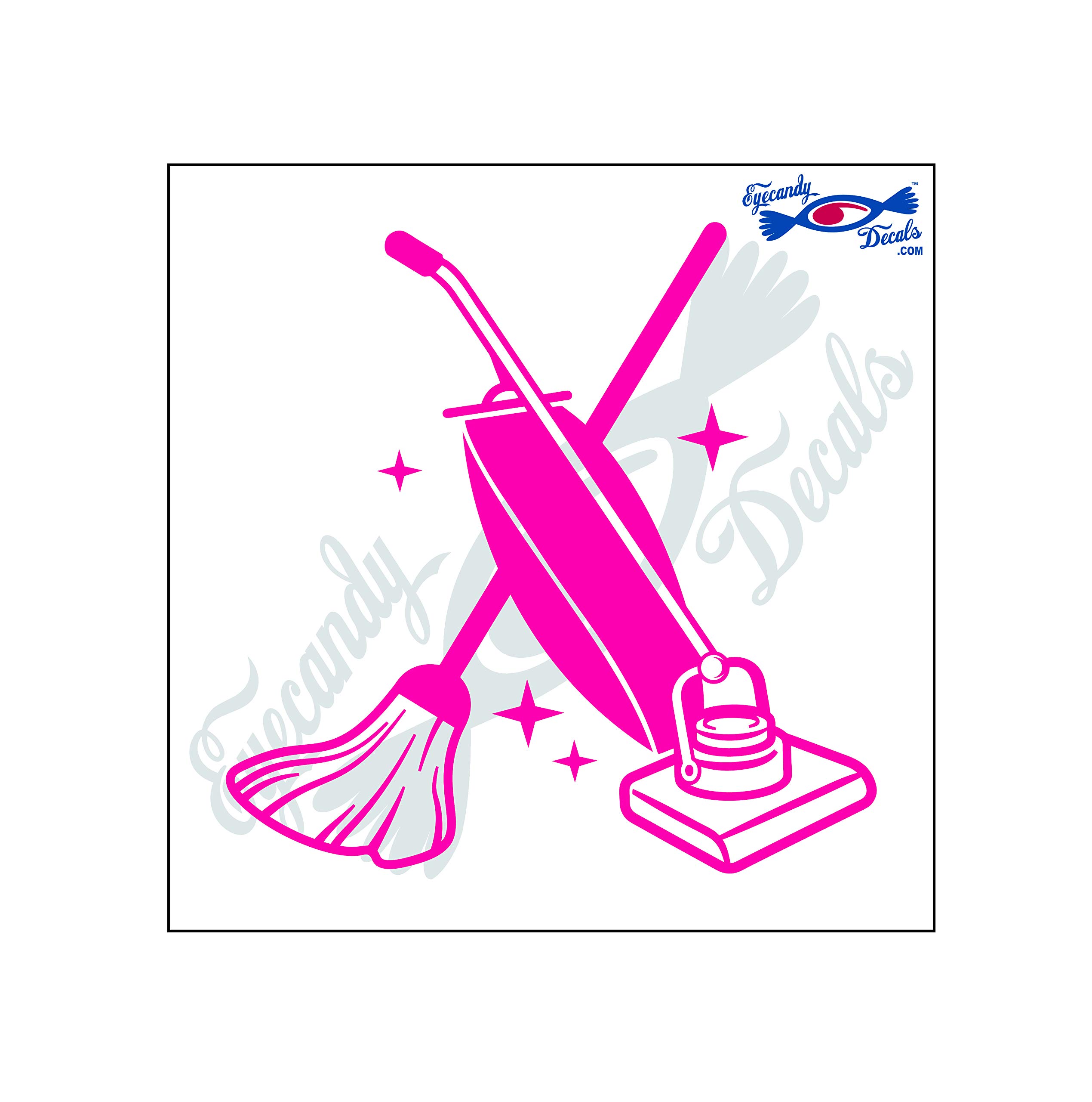 Eyecandy DecalsMOP and VACCUUM 6 INCH Decal Sticker HOT Pink
