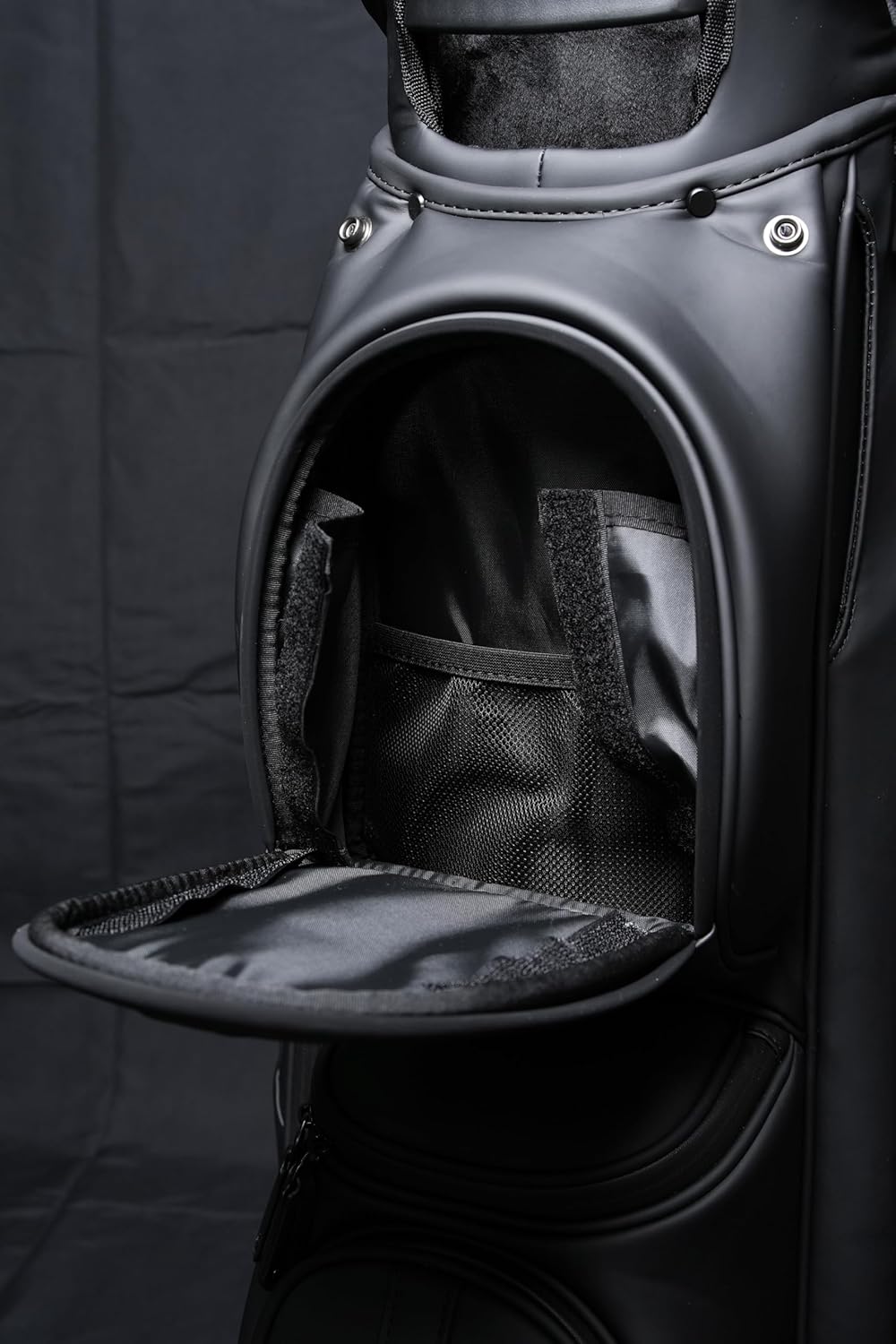 Custom Embroidery Personalized Name & Logo Multiple Pocket Golf Cart Bag PU Leather Waterproof 14 Ways Divider Black Gray Blue Golf Bags for Men