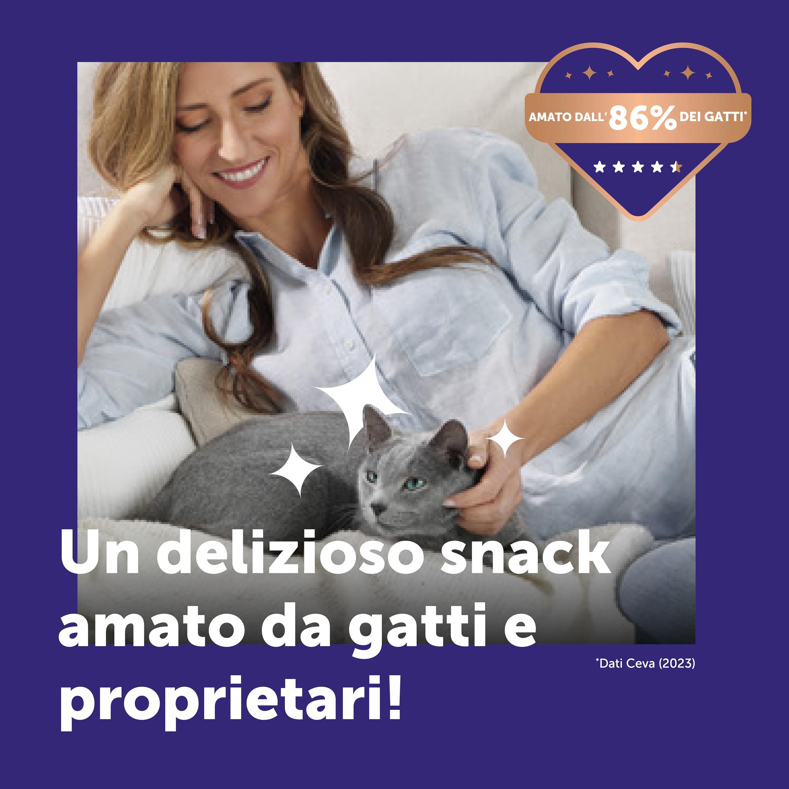 Happy Snack by FELIWAY – Gustosi snack calmanti per gatti, 6 stick – Aiuta il tuo gatto a sentirsi più tranquillo e rafforza il legame tra di voi.