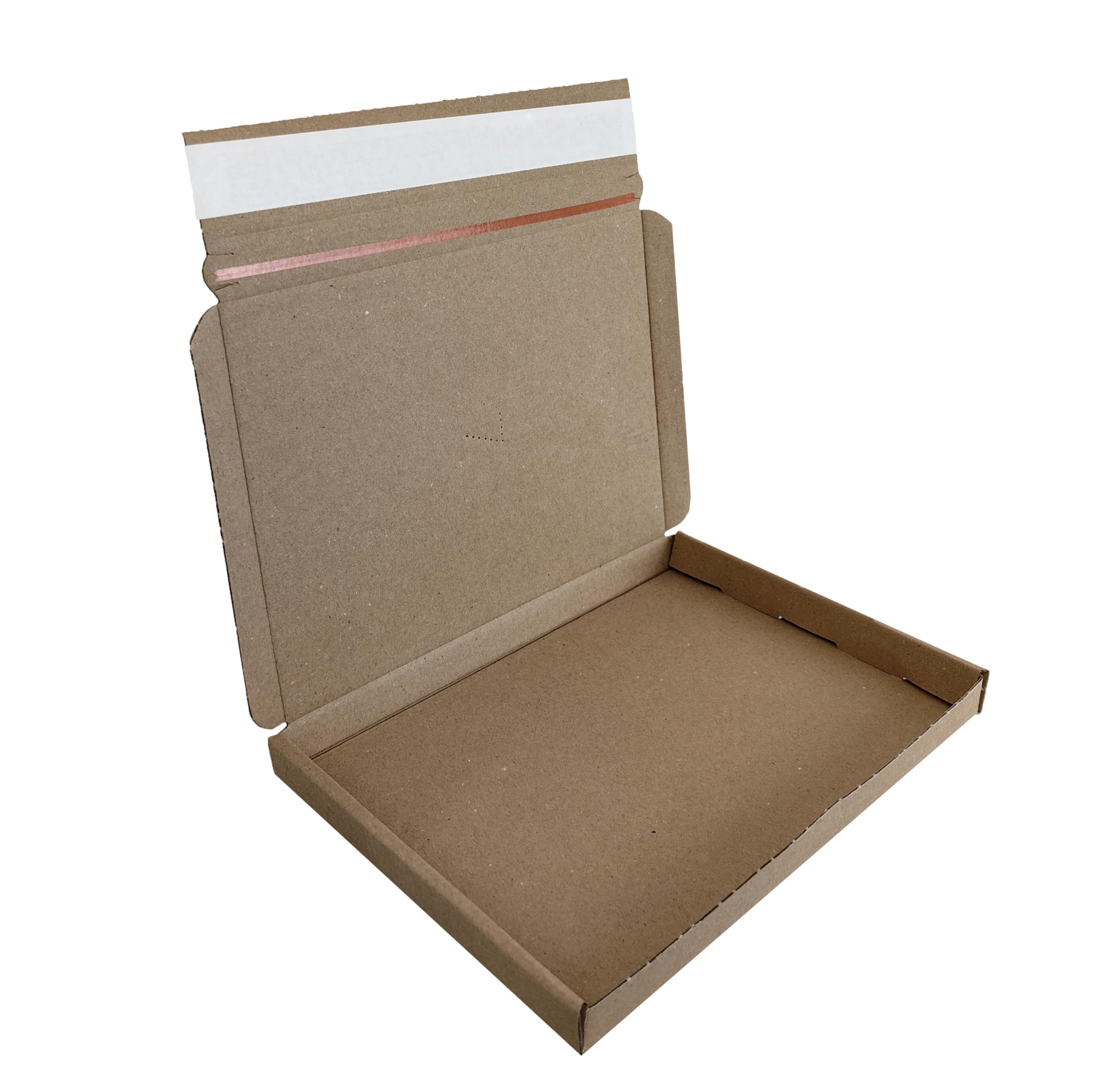 MEG4TEC C5 A5 Large Letter Postal Boxes PEEL & SEAL Tear Strip Pink, White, Brown Corrugated Cardboard Box (Brown, C5 (8.8" x 6.3" x 0.8"), 25 Pack)
