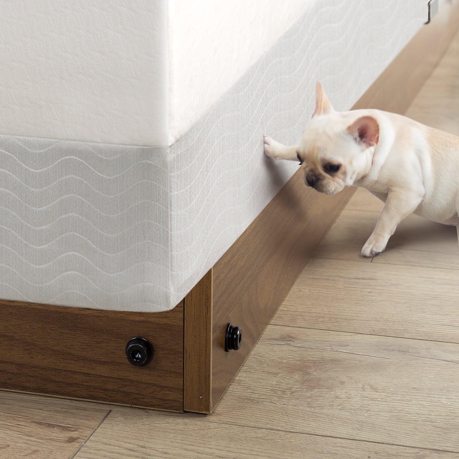 Zinus 5 Inch Wood Bed Frame for Box Spring & Mattress Set, Keep Pets From Beneath Your Bed, Twin