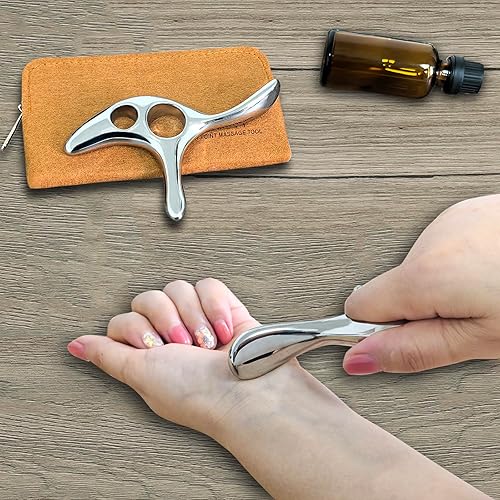 Miniatura 3 de BYYDDIY Gua Sha - Herramienta de masaje de punto de activación, protector de pulgar, masaje de tejido profundo, herramienta raspadora muscular (T)