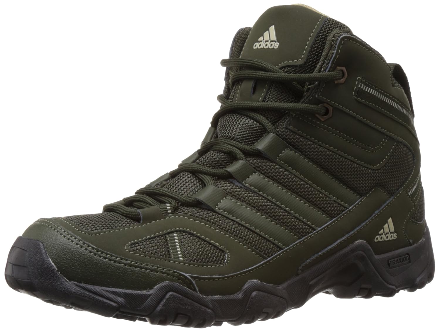 Adidas Men's Xaphan Dark Green and Black Leather Trekking and Hiking