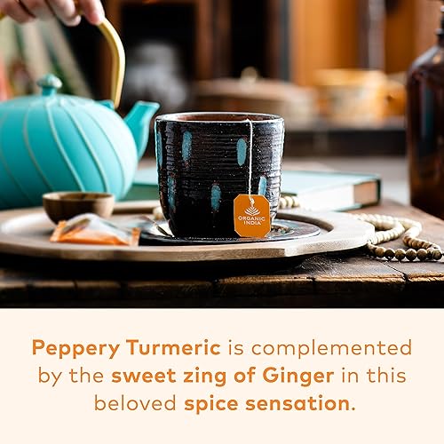 Miniatura 2 de Organic India Tulsi Ginger Cúrcuma 18 Bolsas de Té