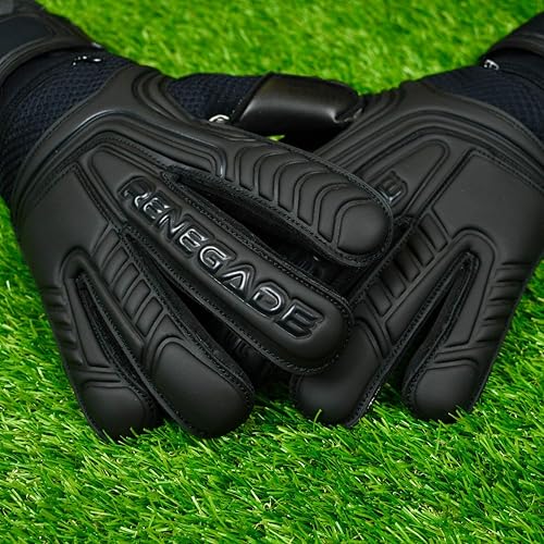 Miniatura 3 de Renegade GK Vulcan - Guantes de portero con protector microbiano (tallas 6-11, 4 estilos, nivel 3) Pro-Tek Fingersave y 3.5+3MM Hyper Grip