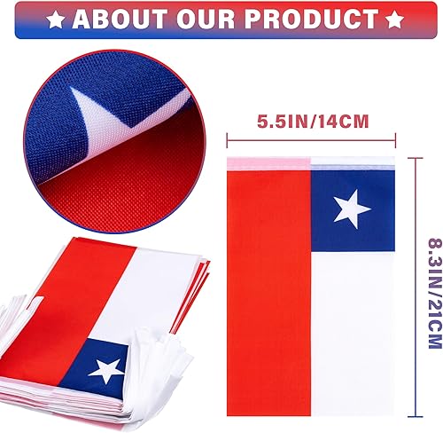 Miniatura 63 de Banderín de bandera de República Dominicana, pequeña mini bandera dominicana, banderín de banderines, decoración nacional de país para escuela