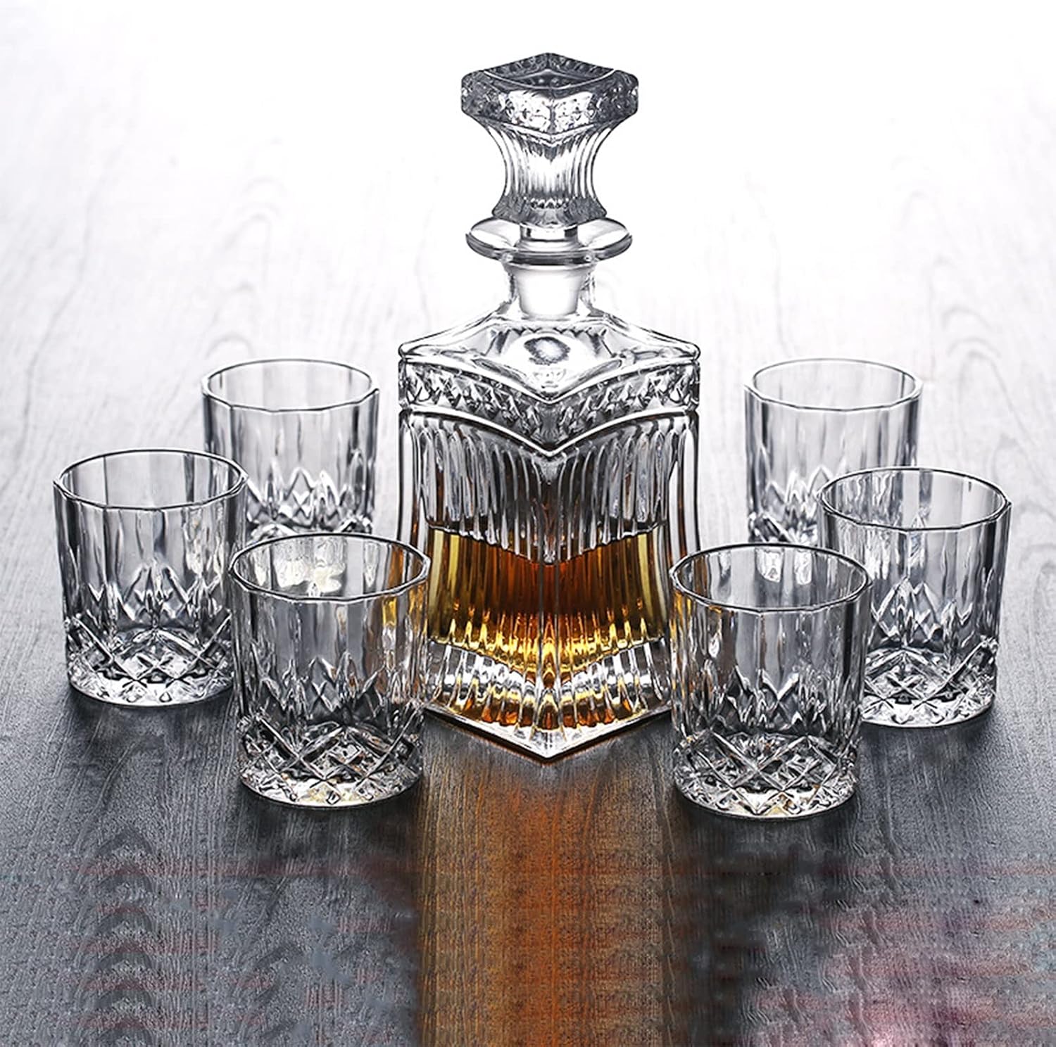 Glasses Whisky Set With 4 Exquisite Crystal Cup For Bar Home Party Glass Wine Bottle Beer Glass Home Bar Tools