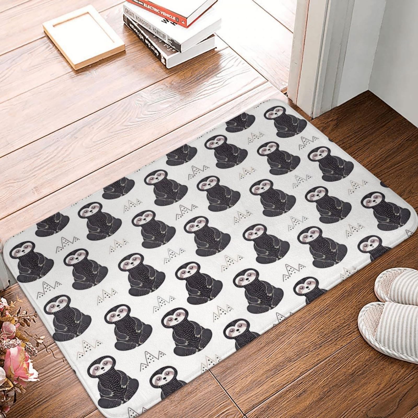 Tapis de bain antidérapant paresseux et absorbant pour sol de chambre