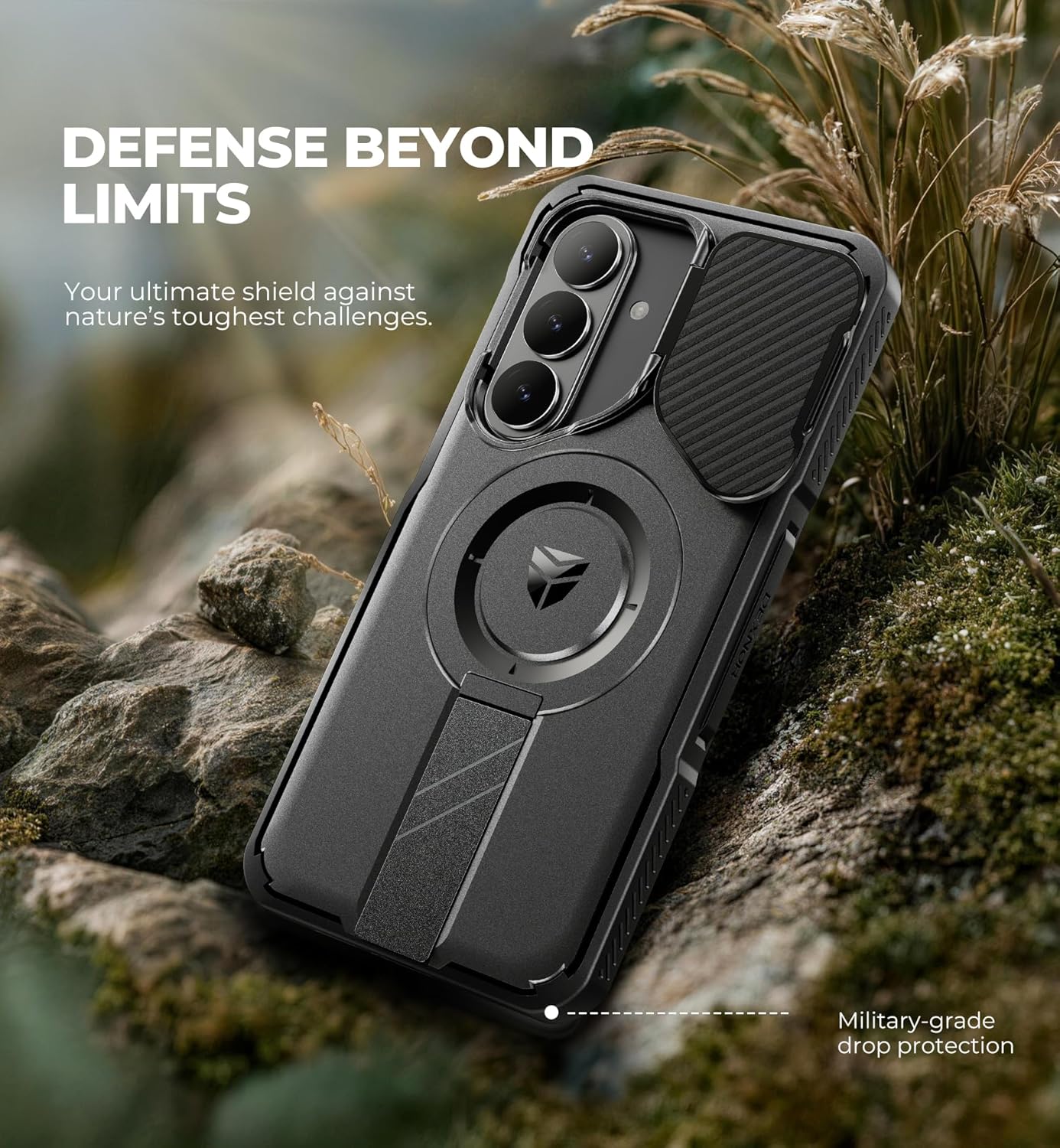 Dexnor for Samsung Galaxy S26 Plus Case with Camera Cover & Adjustable Kickstand & Screen Protector, Compatible with MagSafe, Rugged Shockproof Bumper Cases Magnetic Protective Cover(2026),6.7" Black