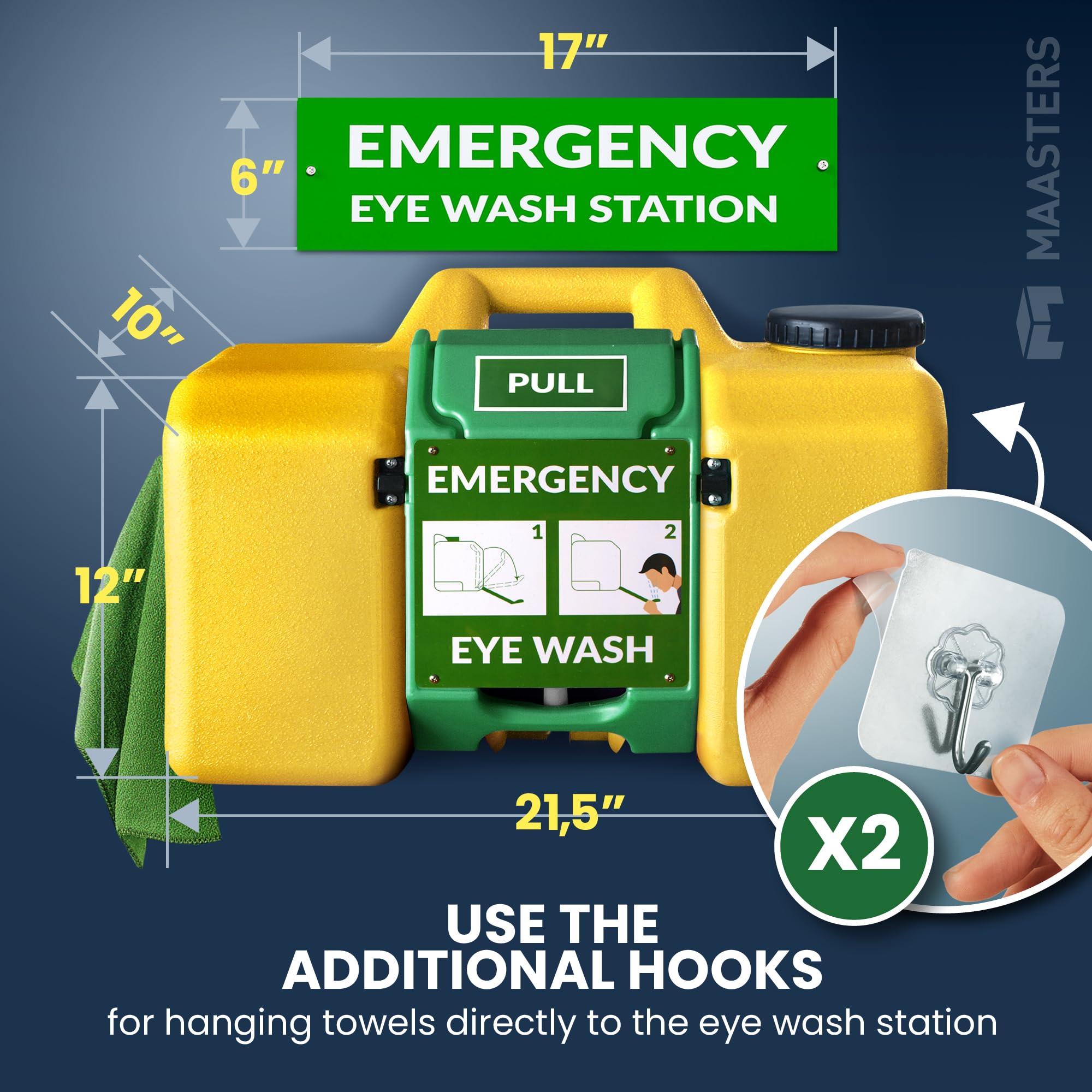 Portable OSHA Eye Wash Station - 8 Gallon -7