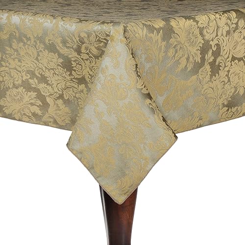 Miniatura 9 de Ultimate Textile Miranda - Mantel cuadrado de damasco (72.0 x 72.0 in), color naranja tostado