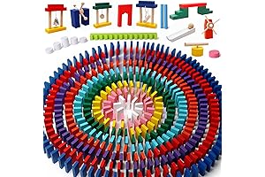 1000 PCS Bulk Dominoes Block Set Toy Puzzle with Plastic Carrying Storage Case