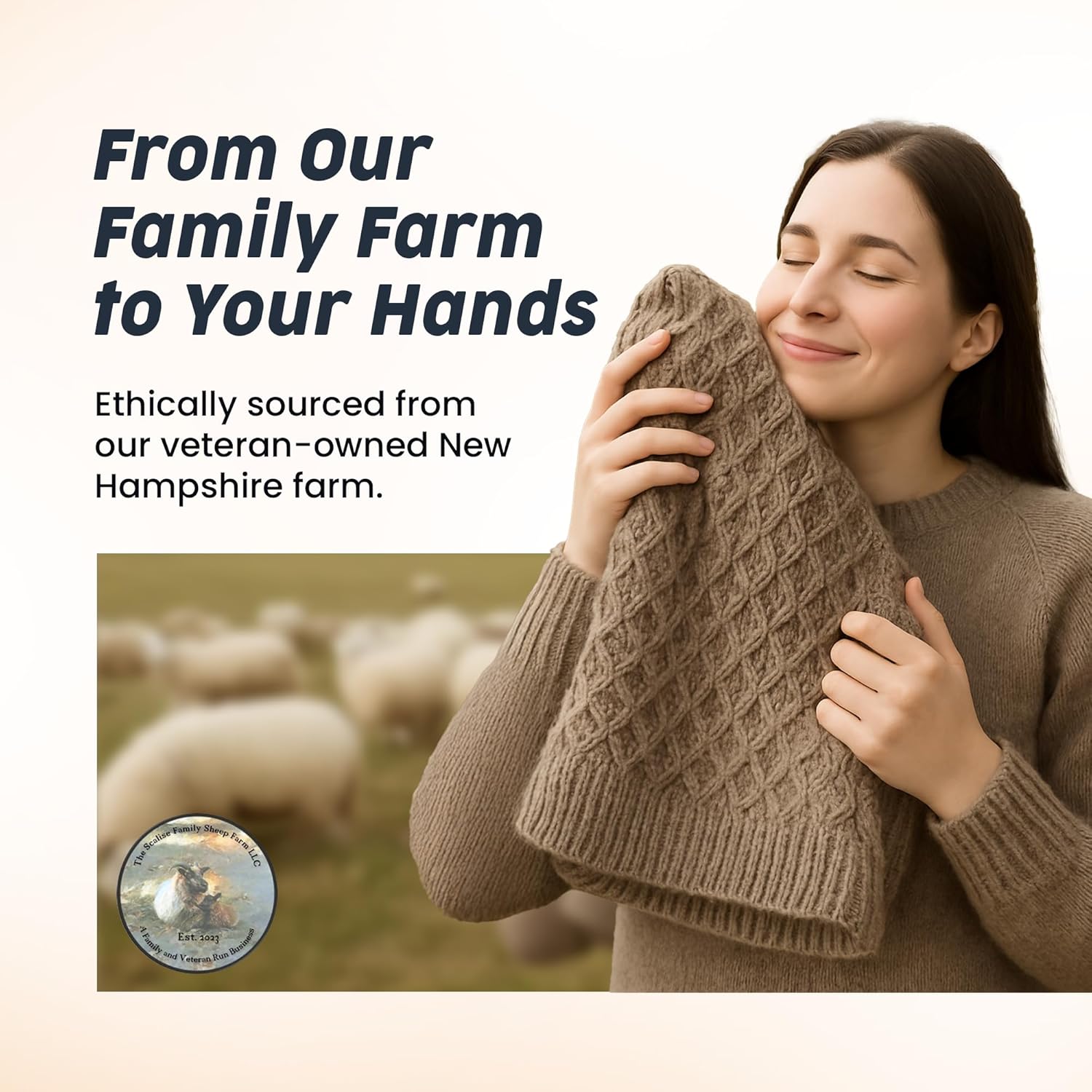 Scalise Family Sheep Farm Icelandic Wool Yarn | Ethically Sourced Chunky Yarn for Hand Knitting & Crochet | Durable Wool Ease for Knitting & DIY Projects - Charcoal Grey