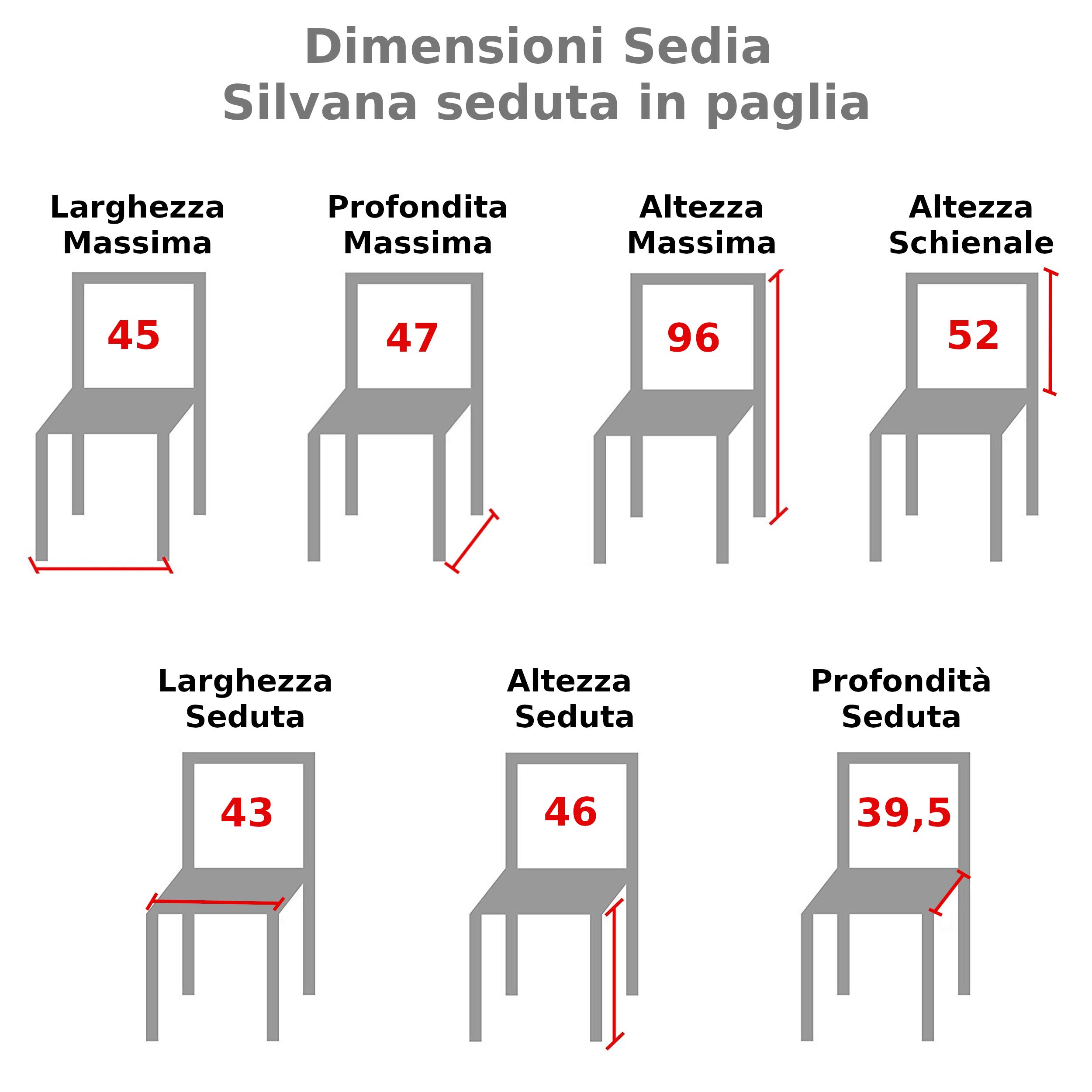 Totò Piccinni ORDINE MINIMO 2pz, Sedia SILVANA in legno di faggio, ALTISSIMA QUALITA', robusta 8Kg, già montata (Avorio, Seduta Paglia)