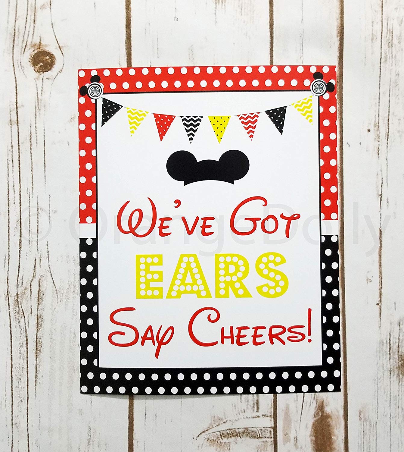 Amazon.com: Mickey Birthday Signs - 8 amazon-com-mickey-birthday-signs-8-x-10-set-of-4-mickey-mouse-party-signs-mickey-mouse-food-labels-come-inside-its-fun-inside-sign-we-ve-got-ears-say