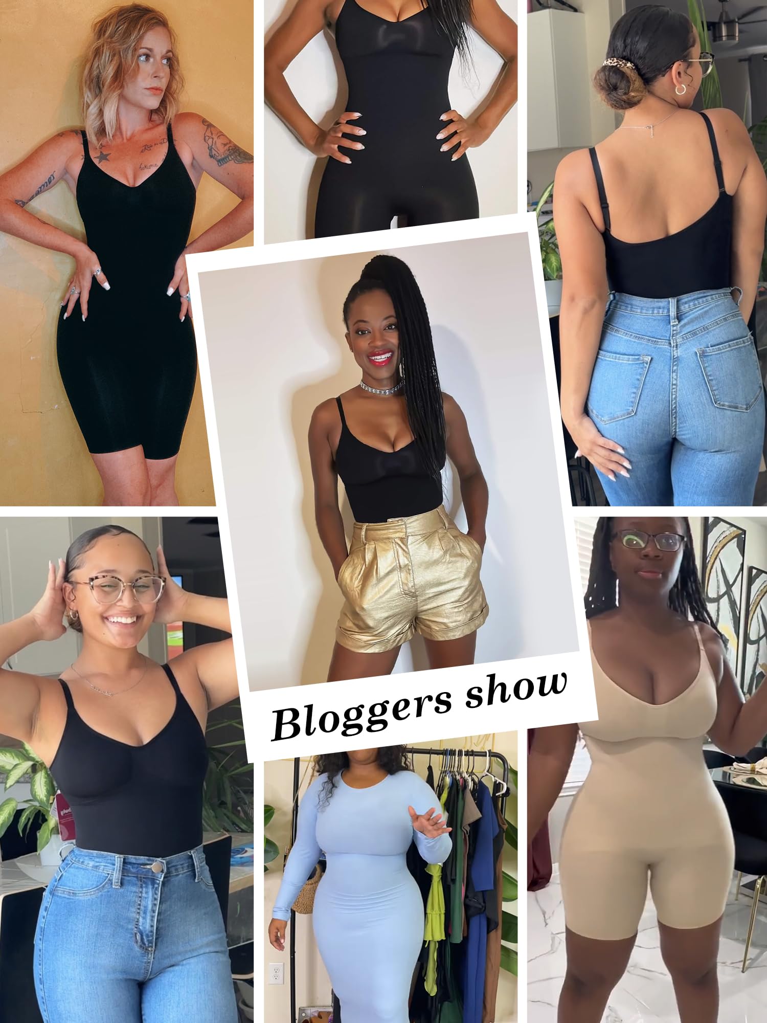 Atbuty Body da donna, pantaloncini, controllo della pancia, senza cuciture, modellante per il corpo